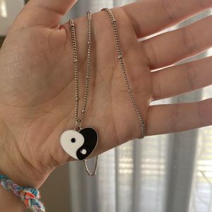Yin Yang Heart Necklace